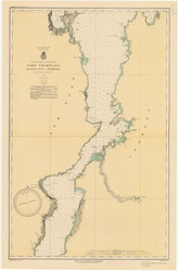 Lake Champlain, Sheet 3 - 1934 Nautical Chart