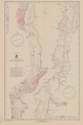 Lake Champlain, Sheet 3 - 1941 Nautical Chart
