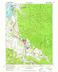 Fortuna, California 1959 (1966) USGS Old Topo Map 15x15 Quad