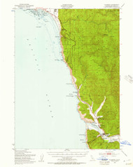 Klamath, California 1952 (1957) USGS Old Topo Map 15x15 Quad