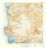 La Jolla, California 1930 (1955) USGS Old Topo Map 15x15 Quad