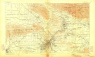 Los Angeles, California 1900 (1904) USGS Old Topo Map 15x15 Quad