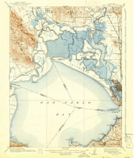 Mare Island, California 1916 (1942) USGS Old Topo Map 15x15 Quad