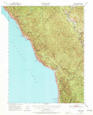 Piercy, California 1950 (1971a) USGS Old Topo Map 15x15 Quad