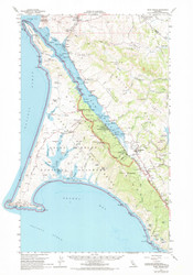 Point Reyes, California 1954 (1969) USGS Old Topo Map 15x15 Quad