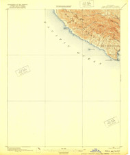 Port San Luis, California 1897 (1921) USGS Old Topo Map 15x15 Quad