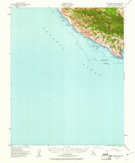 Port San Luis, California 1951 (1961) USGS Old Topo Map 15x15 Quad