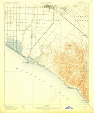 Santa Ana, California 1901 (1915) USGS Old Topo Map 15x15 Quad