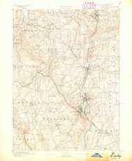 Derby, Connecticut 1889 (1889) USGS Old Topo Map 15x15 Quad