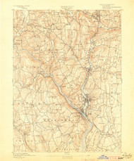 Derby, Connecticut 1893 (1903) USGS Old Topo Map 15x15 Quad