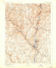 Derby, Connecticut 1893 (1933) USGS Old Topo Map 15x15 Quad