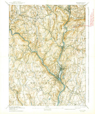 Derby, Connecticut 1893 (1942a) USGS Old Topo Map 15x15 Quad