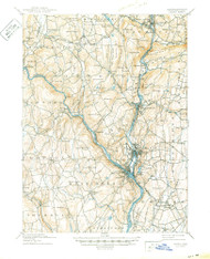 Derby, Connecticut 1893 (1942b) USGS Old Topo Map 15x15 Quad
