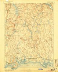 Guilford, Connecticut 1893 (1904) USGS Old Topo Map 15x15 Quad