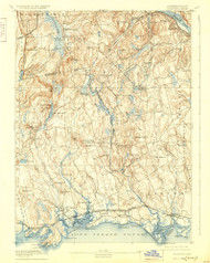 Guilford, Connecticut 1893 (1928) USGS Old Topo Map 15x15 Quad
