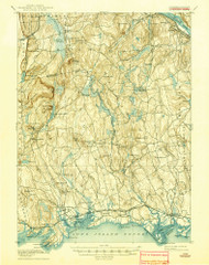 Guilford, Connecticut 1893 (1944) USGS Old Topo Map 15x15 Quad