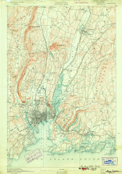 New Haven, Connecticut 1892 (1892) USGS Old Topo Map 15x15 Quad