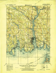 New London, Connecticut 1921 (1921) USGS Old Topo Map 15x15 Quad