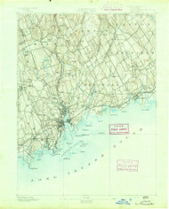 Norwalk, Connecticut 1892 (1892) USGS Old Topo Map 15x15 Quad