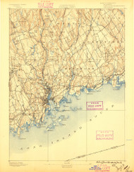 Norwalk, Connecticut 1893 (1896) USGS Old Topo Map 15x15 Quad