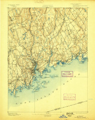 Norwalk, Connecticut 1893 (1898) USGS Old Topo Map 15x15 Quad