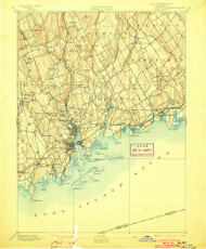 Norwalk, Connecticut 1893 (1903) USGS Old Topo Map 15x15 Quad