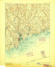Norwalk, Connecticut 1893 (1906) USGS Old Topo Map 15x15 Quad