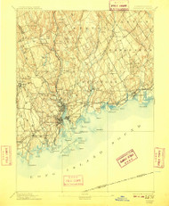 Norwalk, Connecticut 1893 (1909) USGS Old Topo Map 15x15 Quad