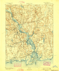 Saybrook, Connecticut 1893 (1898) USGS Old Topo Map 15x15 Quad