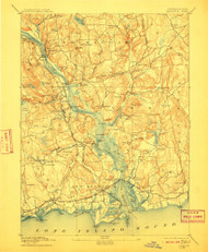 Saybrook, Connecticut 1893 (1910) USGS Old Topo Map 15x15 Quad