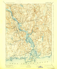 Saybrook, Connecticut 1893 (1929) USGS Old Topo Map 15x15 Quad