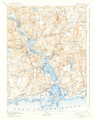 Saybrook, Connecticut 1893 (1942) USGS Old Topo Map 15x15 Quad
