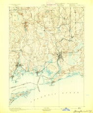 Stonington, Connecticut 1893 (1893) USGS Old Topo Map 15x15 Quad
