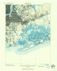 Brooklyn, New York 1897 (1959) USGS Old Topo Map 15x15 Quad