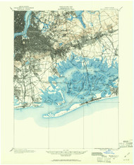 Brooklyn, New York 1897 (1961) USGS Old Topo Map 15x15 Quad