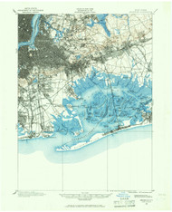 Brooklyn, New York 1897 (1966) USGS Old Topo Map 15x15 Quad
