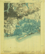 Brooklyn, New York 1900 (1916) USGS Old Topo Map 15x15 Quad