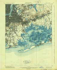 Brooklyn, New York 1900 (1931) USGS Old Topo Map 15x15 Quad