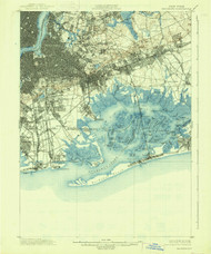 Brooklyn, New York 1900 (1930) USGS Old Topo Map 15x15 Quad