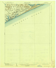 Easthampton, New York 1904 (1938) USGS Old Topo Map 15x15 Quad