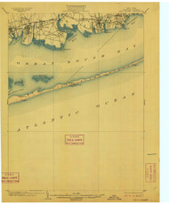 Fire Island, New York 1903 (1911) USGS Old Topo Map 15x15 Quad
