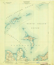 Gardiners Island, New York 1904 (1904) USGS Old Topo Map 15x15 Quad