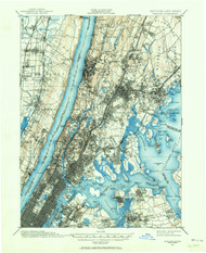 Harlem, New York 1987 (1964) USGS Old Topo Map 15x15 Quad
