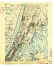 Harlem, New York 1900 (1900) USGS Old Topo Map 15x15 Quad