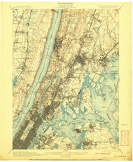 Harlem, New York 1900 (1908) USGS Old Topo Map 15x15 Quad
