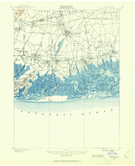 Hempstead, New York 1897 (1961) USGS Old Topo Map 15x15 Quad