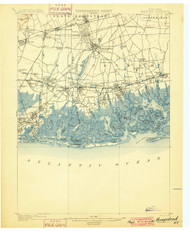 Hempstead, New York 1899 (1903) USGS Old Topo Map 15x15 Quad