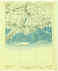 Hempstead, New York 1903 (1938) USGS Old Topo Map 15x15 Quad