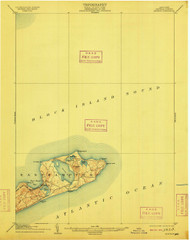 Montauk, New York 1904 (1909a) USGS Old Topo Map 15x15 Quad