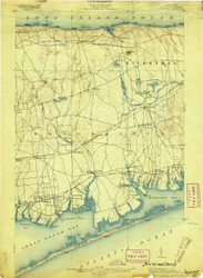 Moriches, New York 1904 (1904) USGS Old Topo Map 15x15 Quad